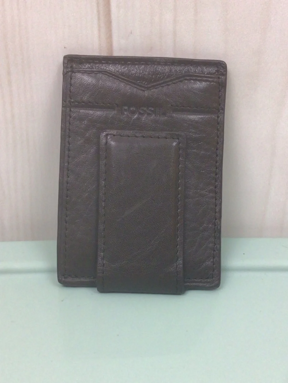 Fossil Brown Leather Slim Card Holder